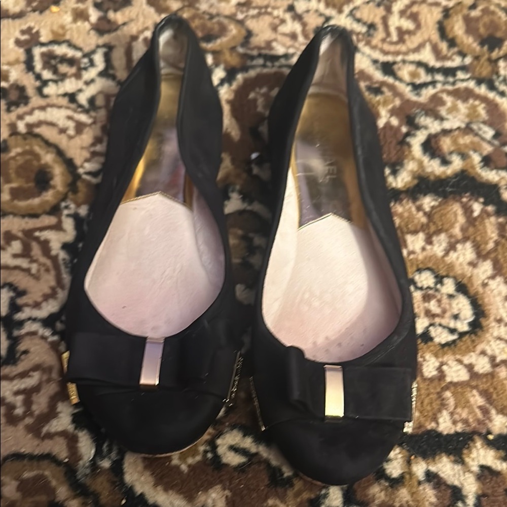 Michaels Black Suede Ballet Flats